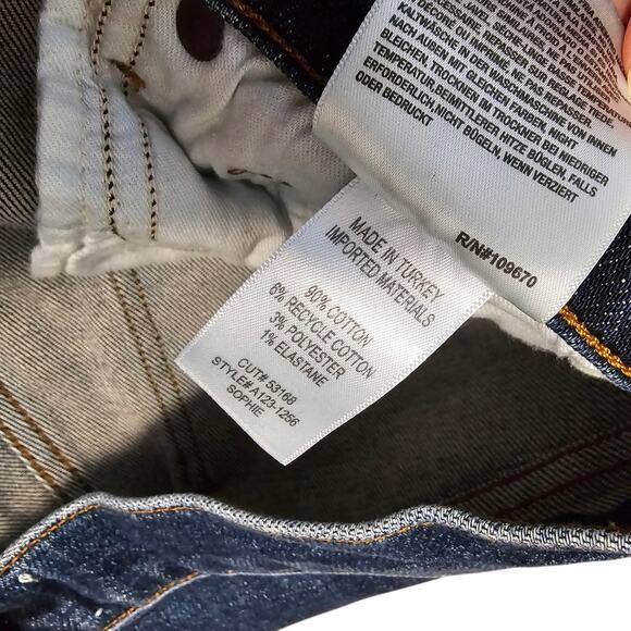 Agolde Sophie Mid Rise Ankle Skinny Denim Blue Jean Button Fly Size 26 - Picture 9 of 9